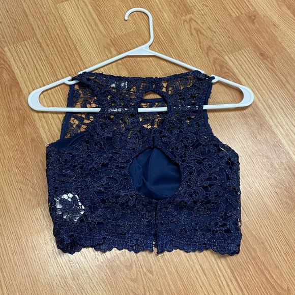 Two-piece navy dress - Picture 2 of 2